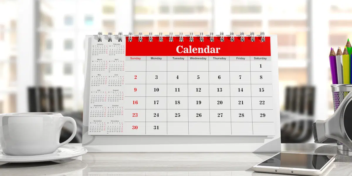 calendrier personnalisé